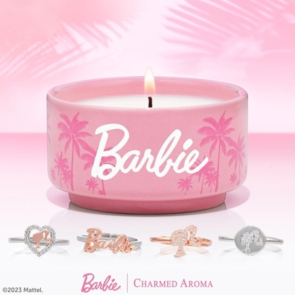 New! Barbie x Charmed Aroma Candle Jewelry Tray NIB Ring - Picture 3 of 7